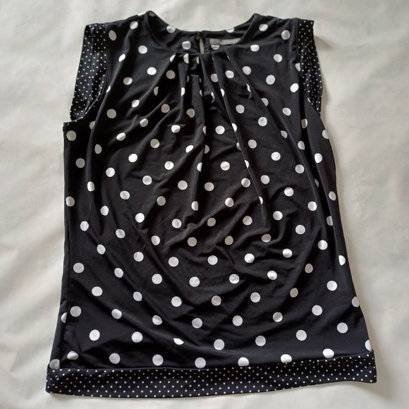 Polka Dots Suzy Shier M Top Blouse - Picture 2 of 12
